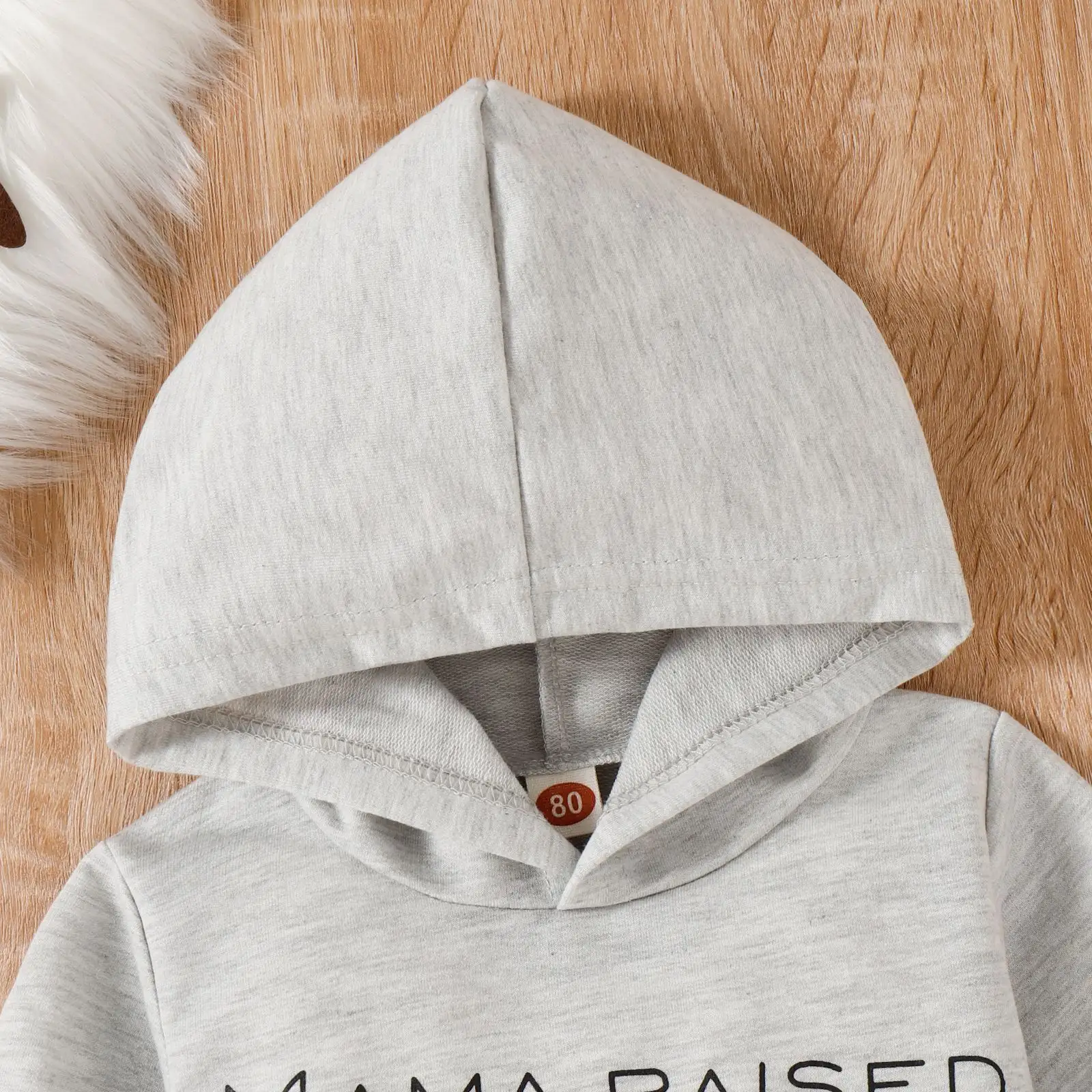 Long Sleeved Cartoon Letter Print Hoodie Top