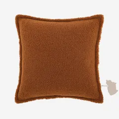 Lamb Plush Pillows For Autumn And Winter Living Room Cushions - Caramel - View 1