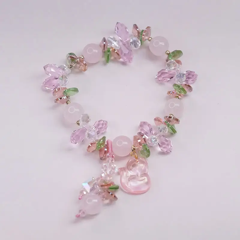 Sweet Maiden Heart Crystal Bracelet