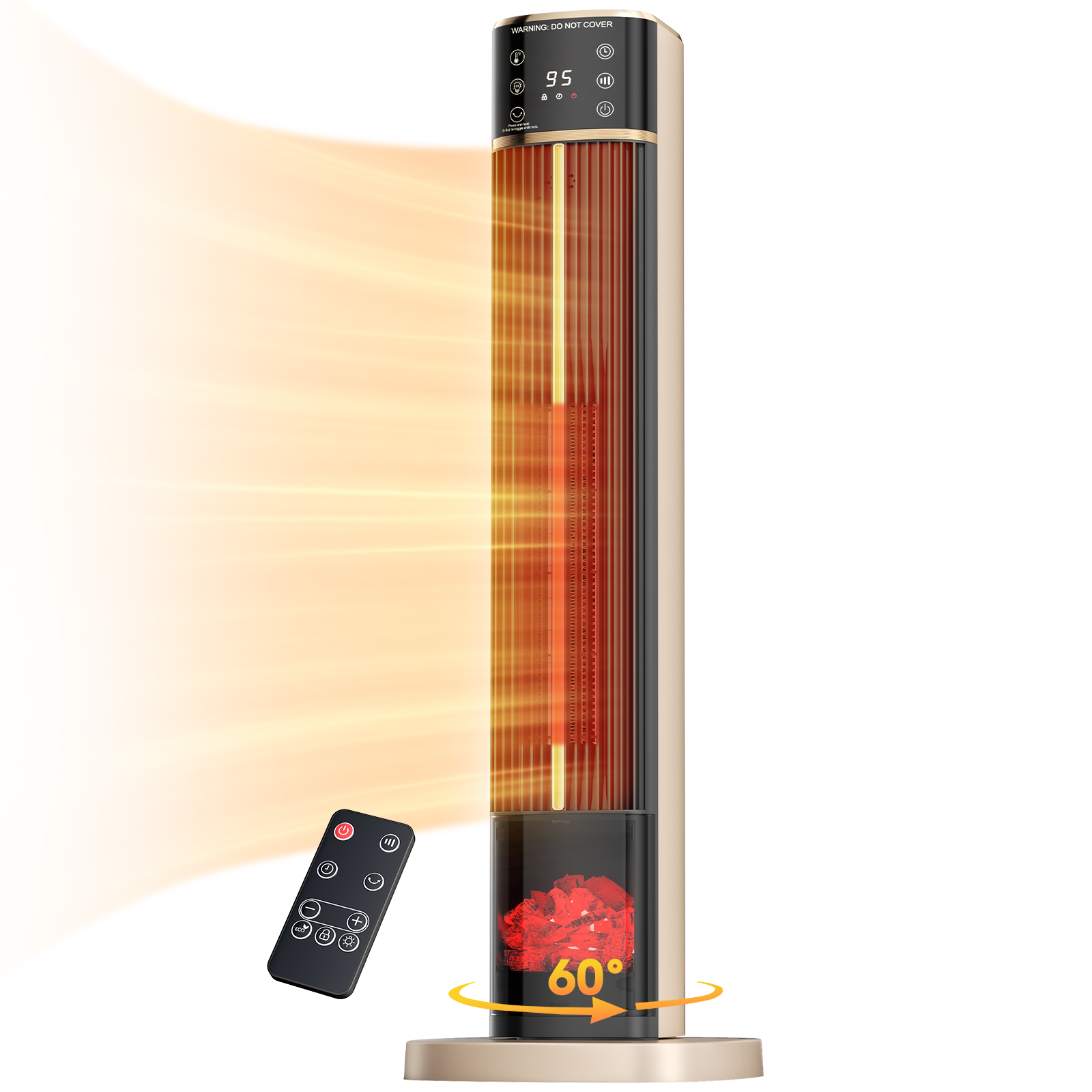 Space Heater, Ceramic Tower Electric Heater For Indoor Use image 3