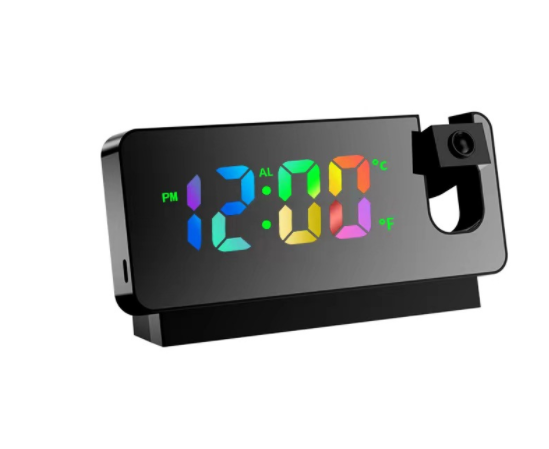 3D Projection LED Mirror Alarm Clock – Digital Display with Snooze - Image 8