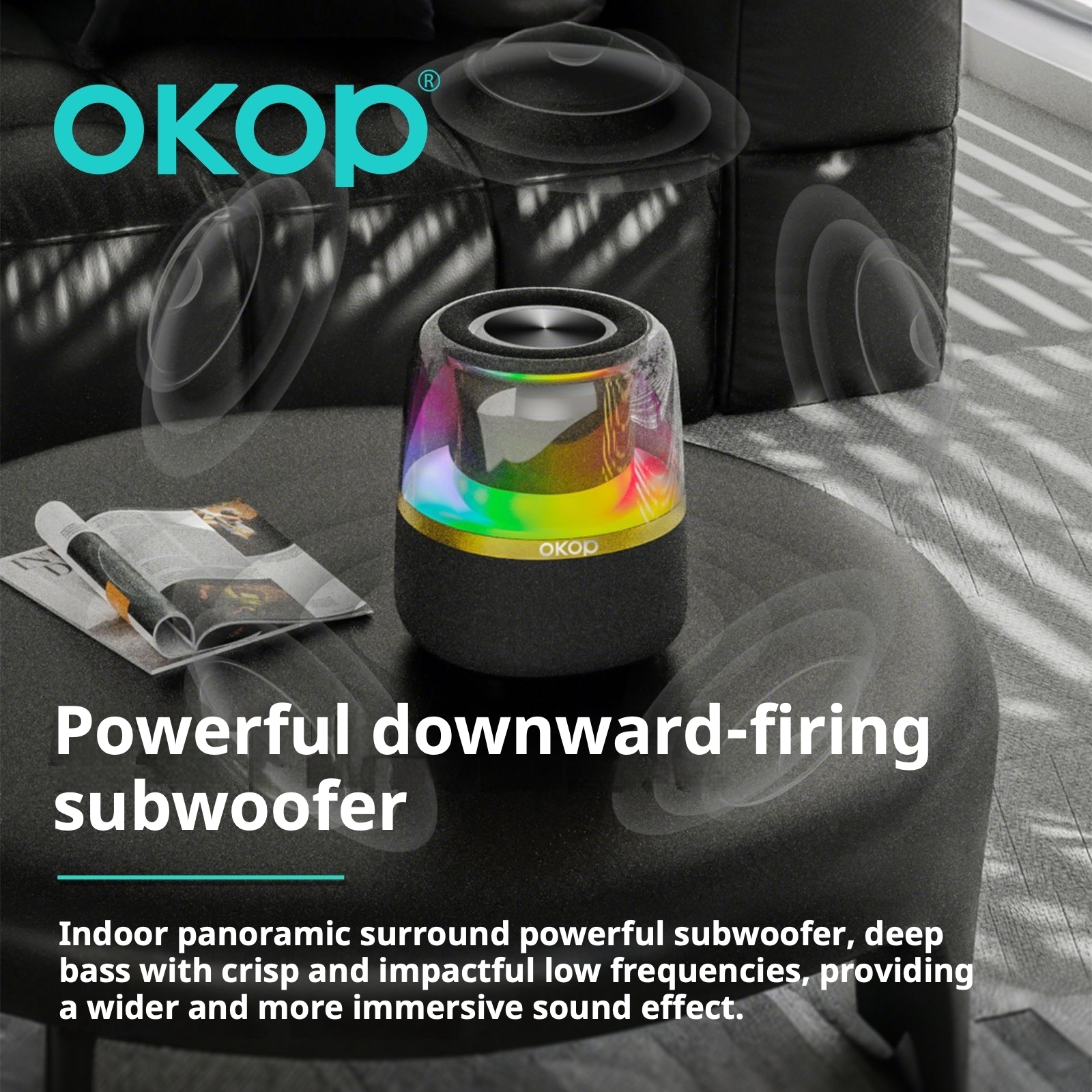 KP-837 Best Selling Bluetooth Speaker With RGB Ambient Light100W High-Power Home Audio Factory Direct Stock 2