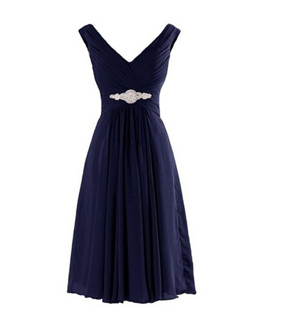 Dignified And Elegant Evening Dress For The Annual Meeting Navy - Shop at LoveMi