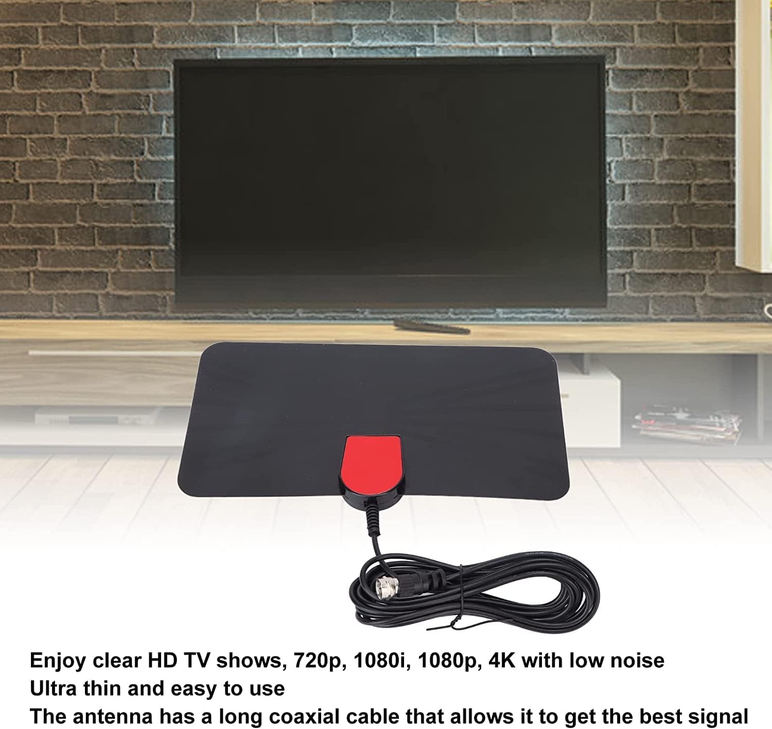 Indoor TV Antenna, 1080P 4K, 99 Miles. Digital Indoor TV ANTENNA-1080P 4K HDTV Antenna, 100 Miles / 160km Receiving Range UHF 470-862MHz.