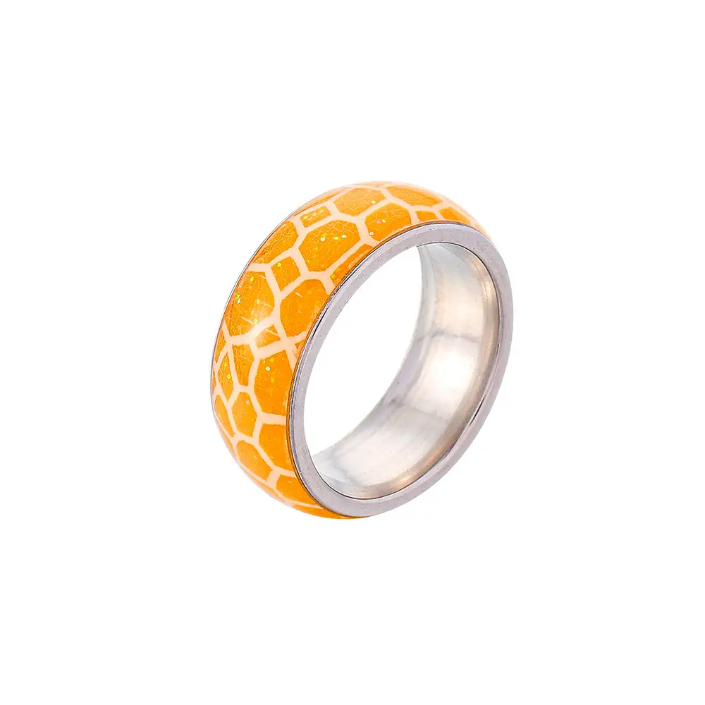 Stainless Steel Luminous Crack Ring