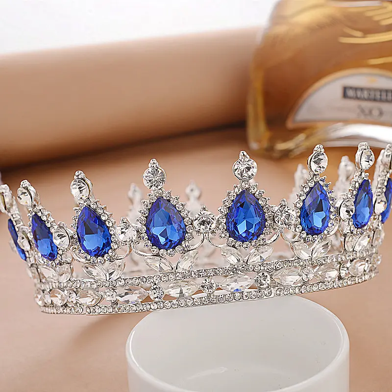 Full Crown Bridal Tiara Wedding Diadem Round