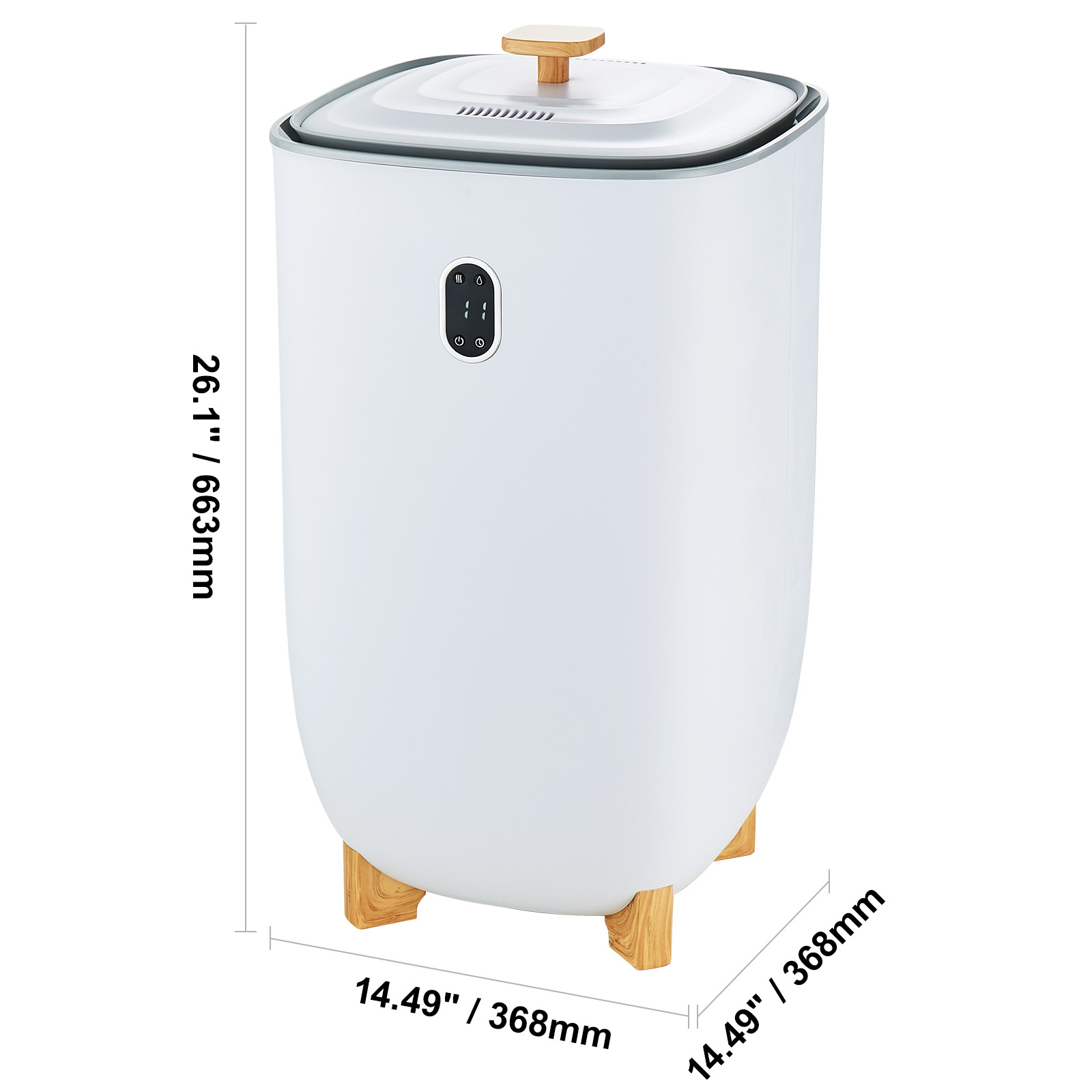 VEVOR 35L Large Towel Warmer Bucket With LED Screen Drying Fuction & Timer White image 4