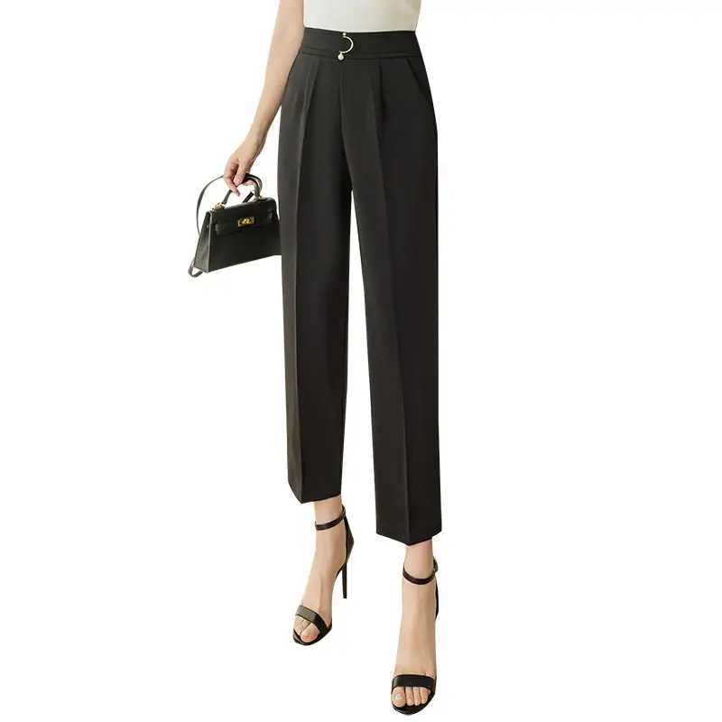 Women's High Waist Nine-point Harem Pants With Small Feet