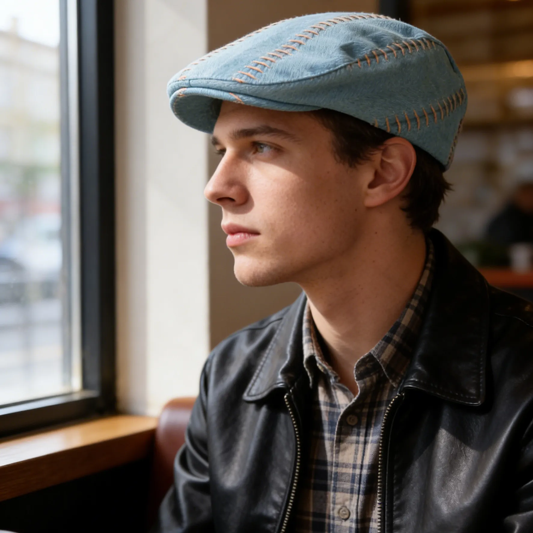 Soft-top Front Hat With Solid Color Stitching