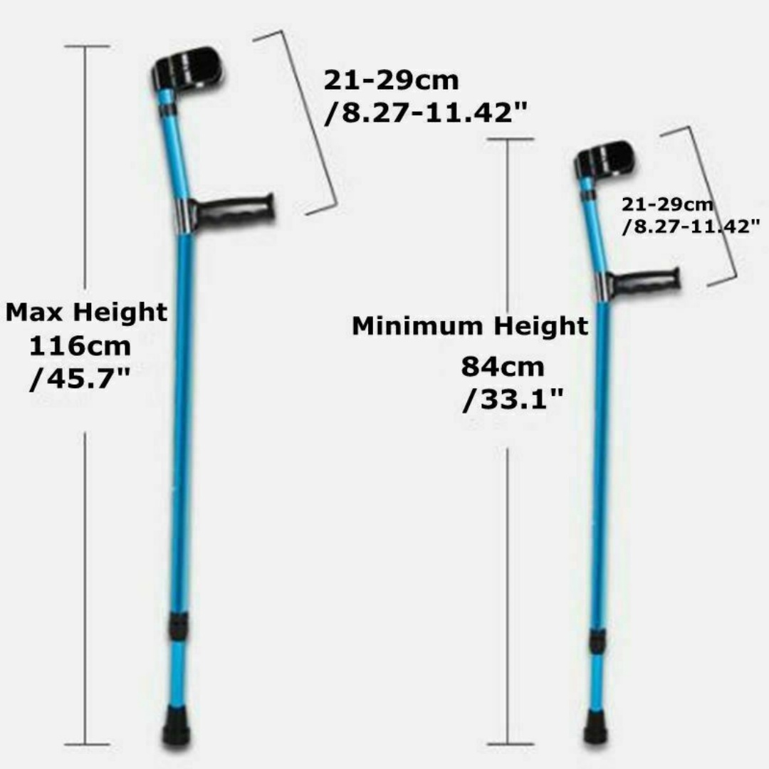1X Height Adults Foldable Heavy Duty Walking Forearm Crutch Stick Aluminum Alloy — image 9
