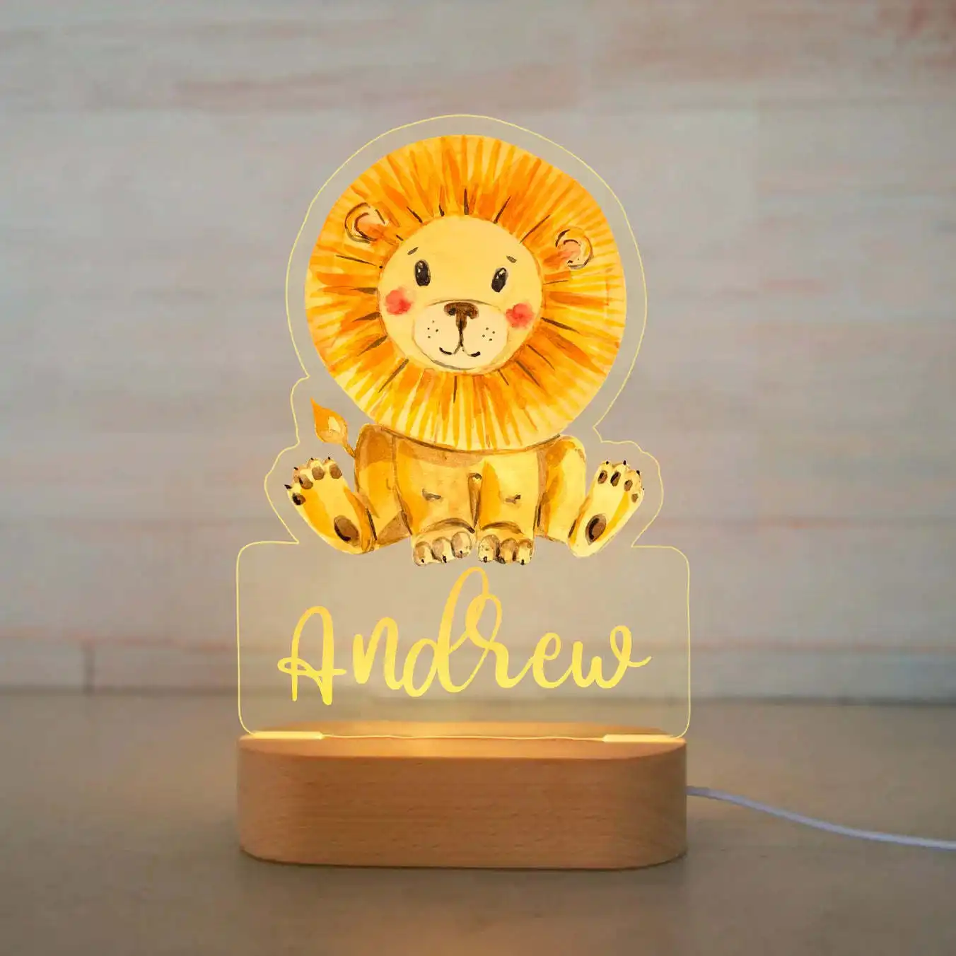 Animal Acrylic Night Light Children