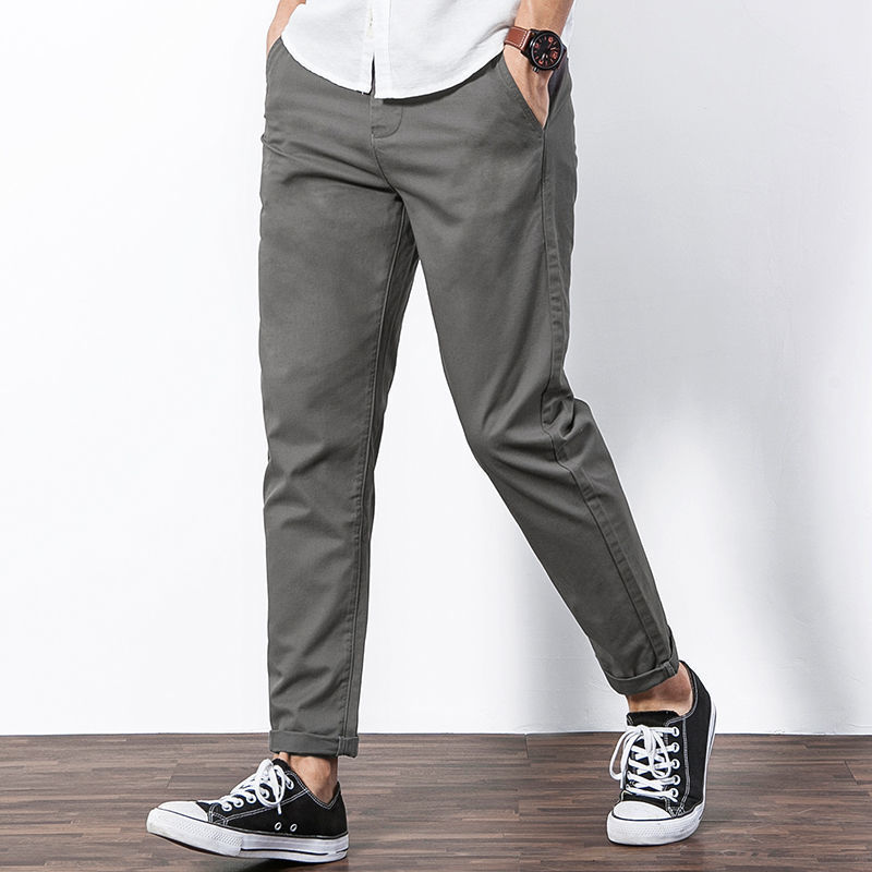 Title 6, Heren Casual Broek Recht Keramiek Geborsteld St...