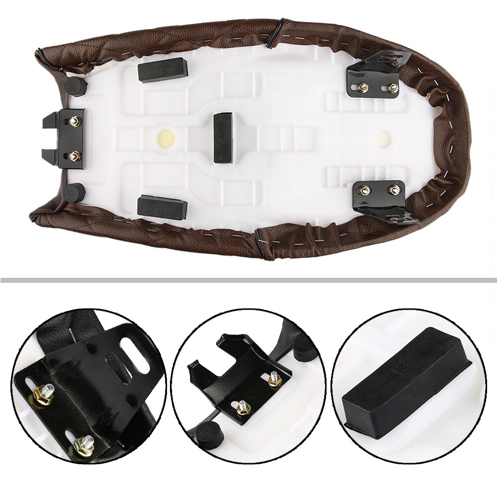 Universal Motorcycle Seat Flat Brat Saddle For Y Amaha H Onda S Uzuki Cafe — image 8
