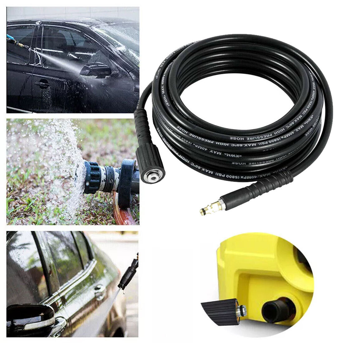 30M High Pressure Drain Jet Washer Hose Pipe Sewer Jetter Kit For Karcher — image 4