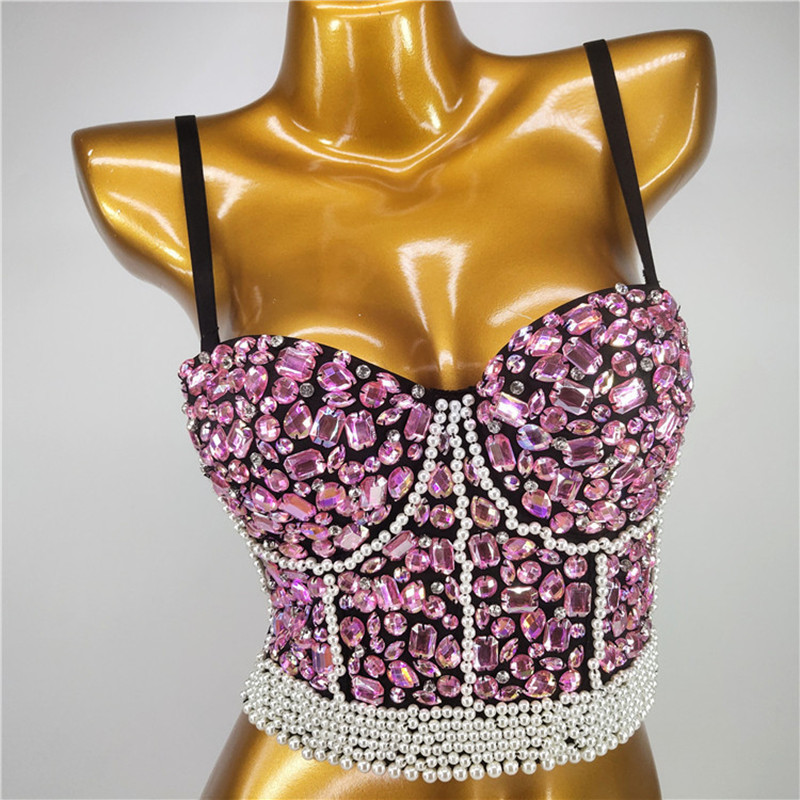 Title 6, Hand-stitched Beaded Umbilical Camisole Vest