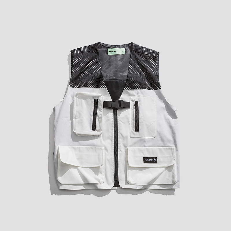 Men's Summer Sleeveless Vest, Lightweight Waistcoat, Men's Multi-pocket Waistcoat