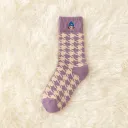 Purple Embroidered Birds