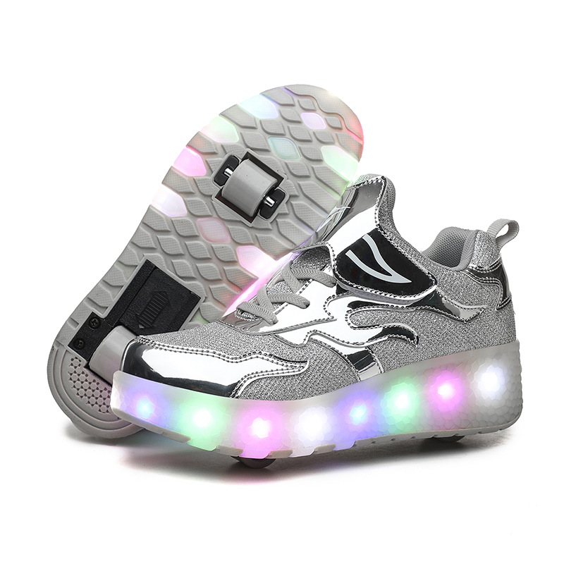 Children's Wheel Shoes LED  Light Emitting Charging Children's Lamp Shoes — foto 7