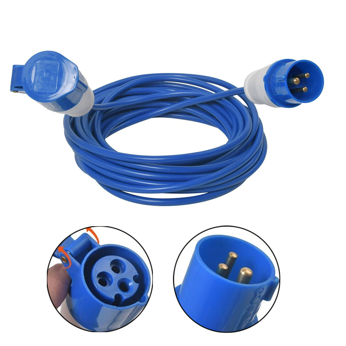 10M 15M 25M Waterproof Camping Caravan Motorhome Electric Mains Hook Up Cable — image 12