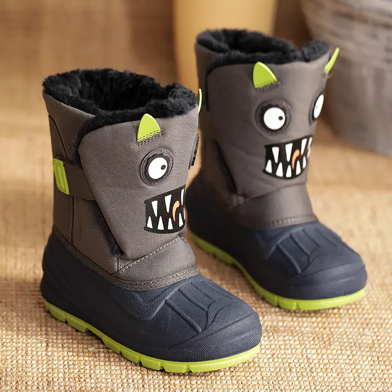 Children's Thick Warm Cotton Shoes In Tube