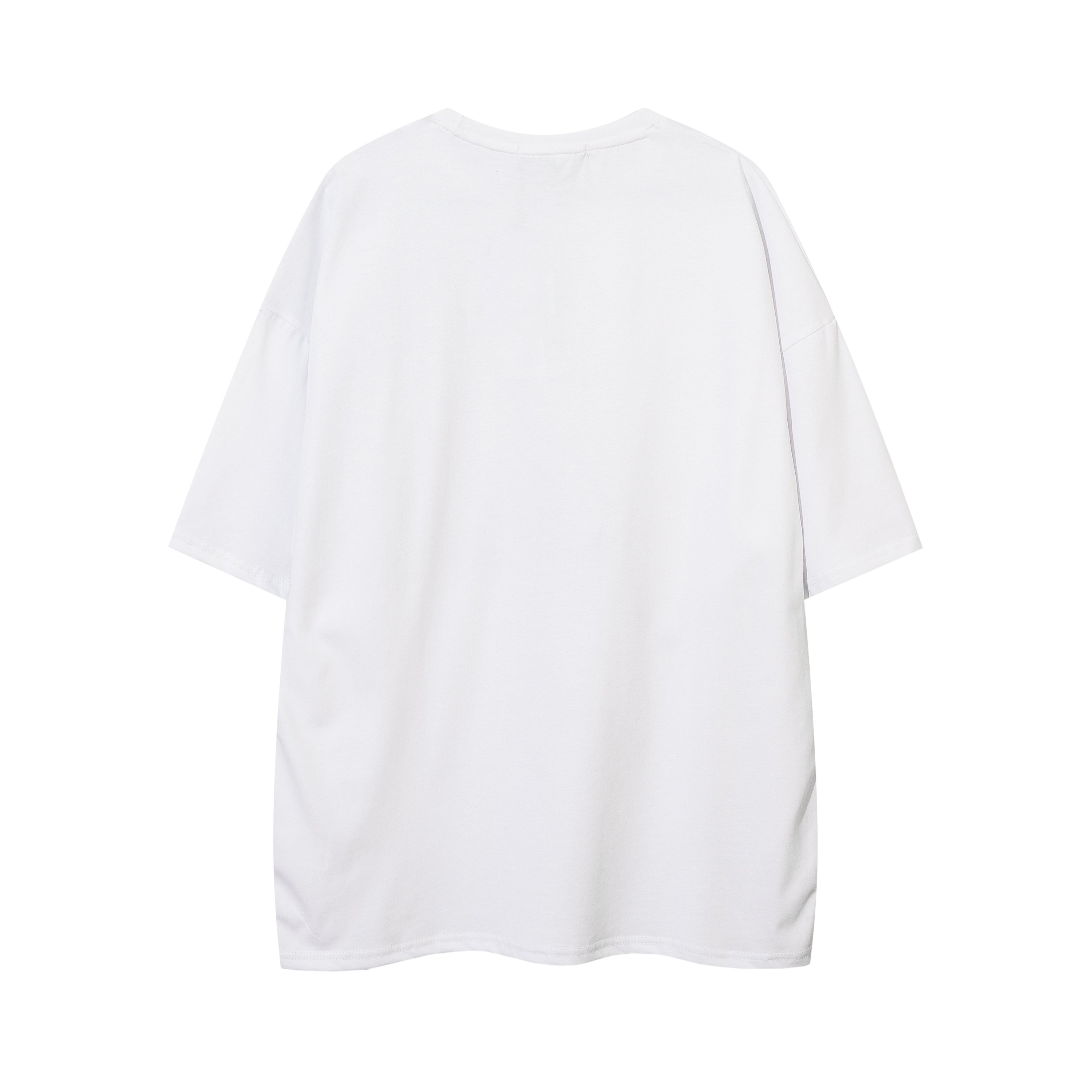 Dark Black Shawl T-shirt Short Sleeve Loose