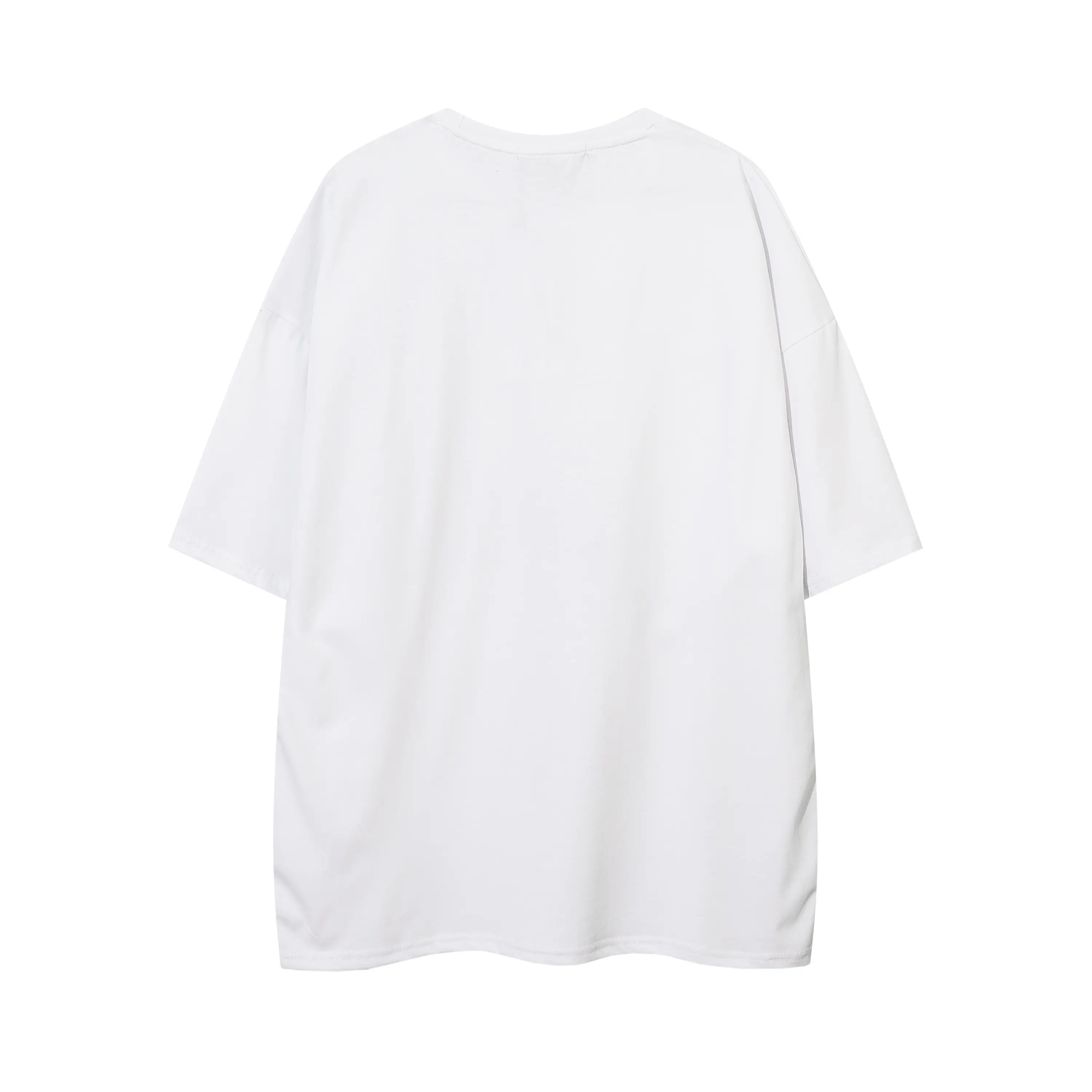 Dark Black Shawl T-shirt Short Sleeve Loose