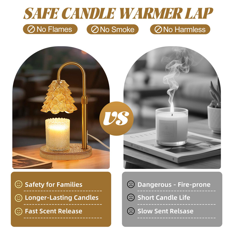 Candle Warmer Lamp With Timer & Dimmer , Adjustable Wax Melt Lamp For Jar Candles, Home Decor Accent view 3