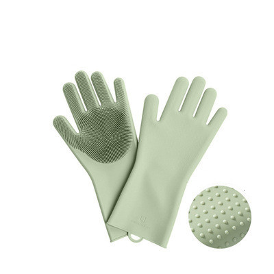 Title 3, Housework Cleaning Gloves Kitchen Silicone Rubb...