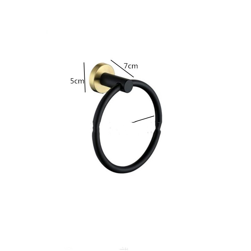 Black gold towel ring