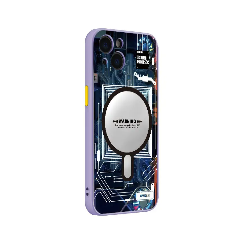 Magnetic Suction Circuit Mobile Phone Case Funny Cartoon
