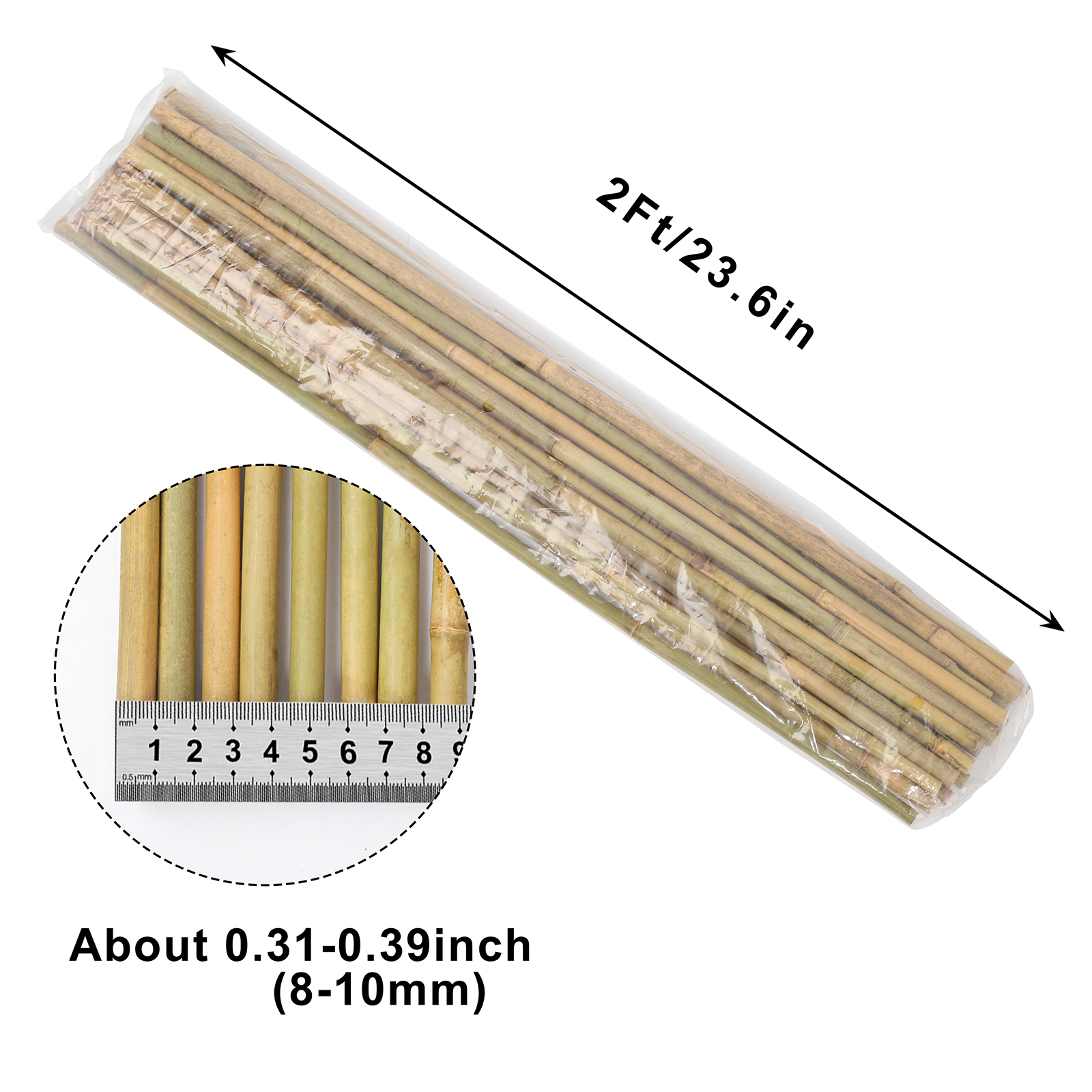 Natural Bamboo Plant Stakes, 25 pcs, picture 3 of 3