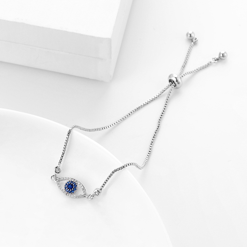 Fashion Copper Inlaid Zircon Eye Bracelet