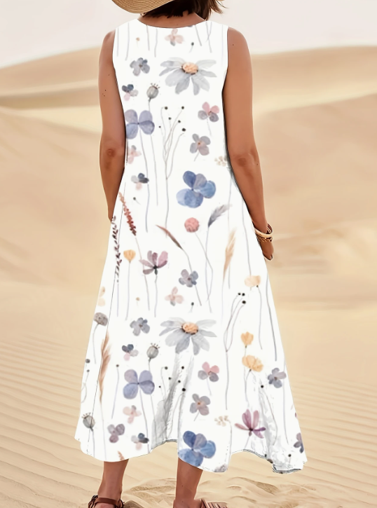 Women's Lightweight Floral Maxi Tank Dress