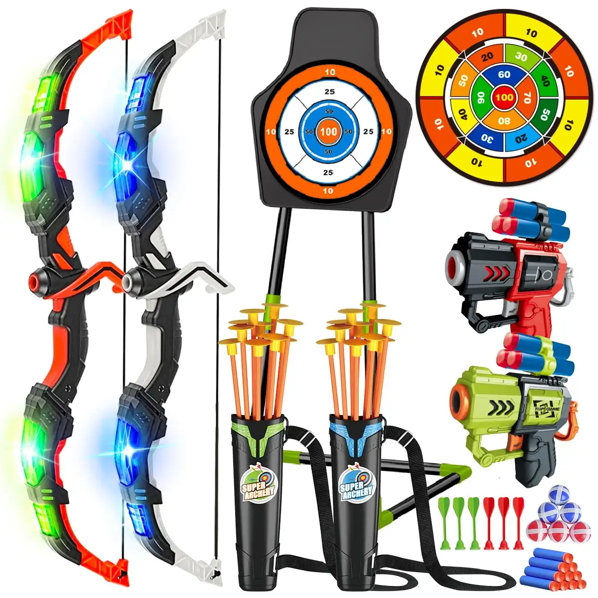 VATOS 2 Pack Bow And Arrow Toy