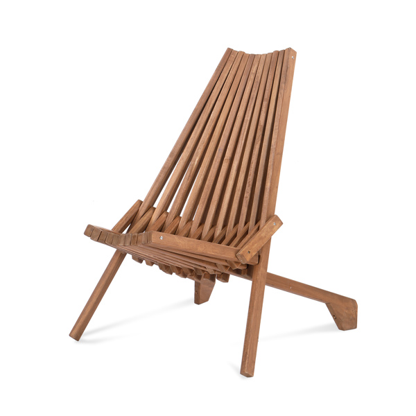 Wood Folding Chair For Outdoor, Low Profile Acacia Wood Lounge Chair For Balcony Porch BackyardPatio Lawn Garden Natural Wood Color - Shop at LoveMi