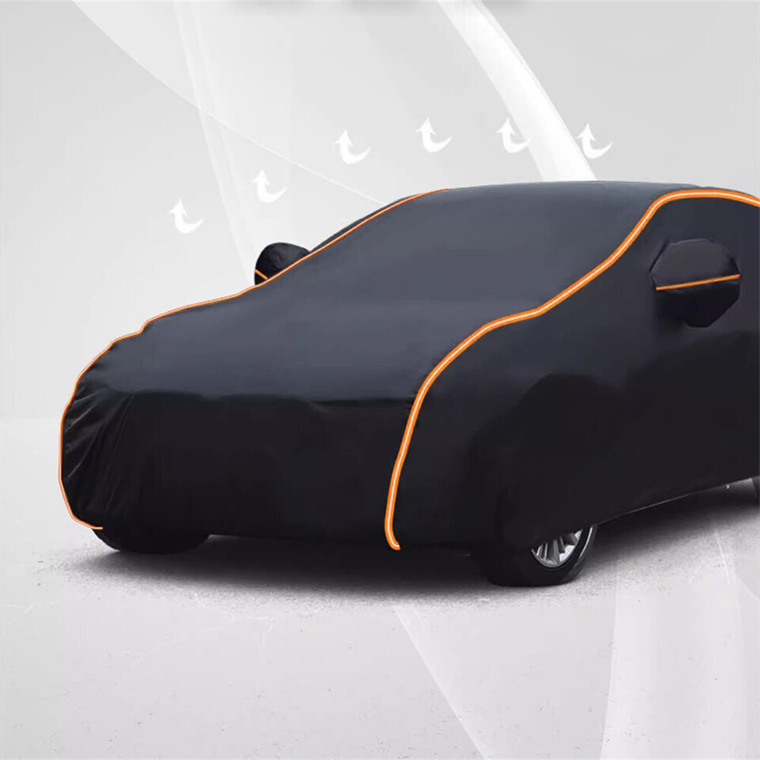 Universal Waterproof 6 Layer Car Cover Heavy Duty Cotton Rain Snow UV — image 7