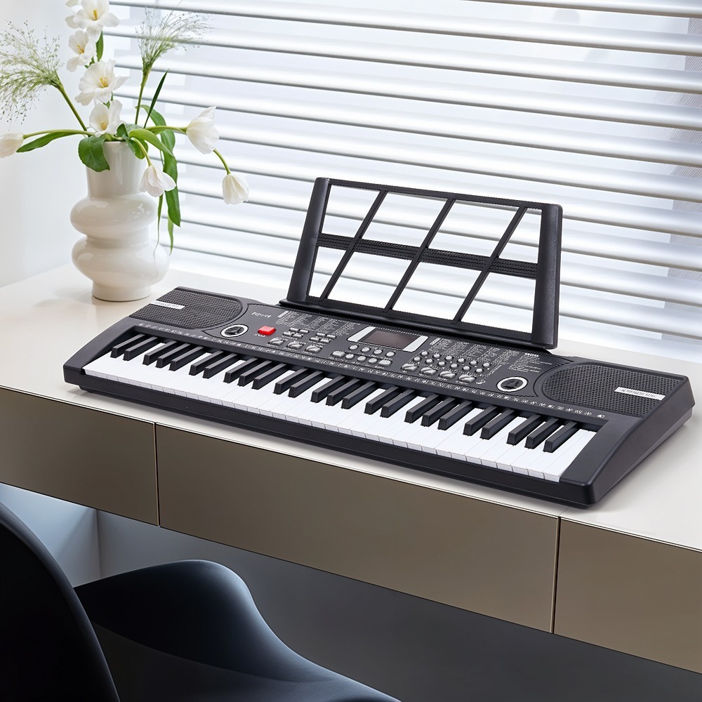 61 Keys Electronic Full Size Keyboard Digital Music Piano 60 Demo Sheet Stand