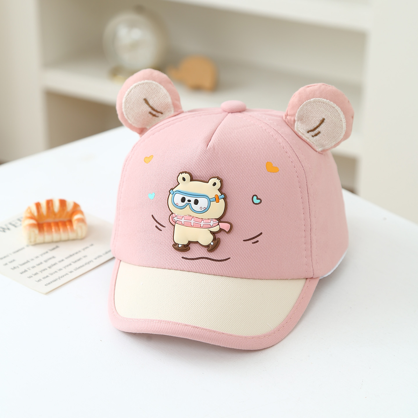 Summer Boys And Girls Cartoon Snowman 3D Ear Style Baseball Cap For 3-18 Month Old Children, Perfect For Daily Outings