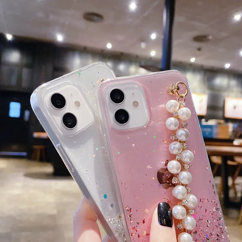 Suitable Epoxy Glitter Mobile Phone Bead Bracelet Protective Soft Case
