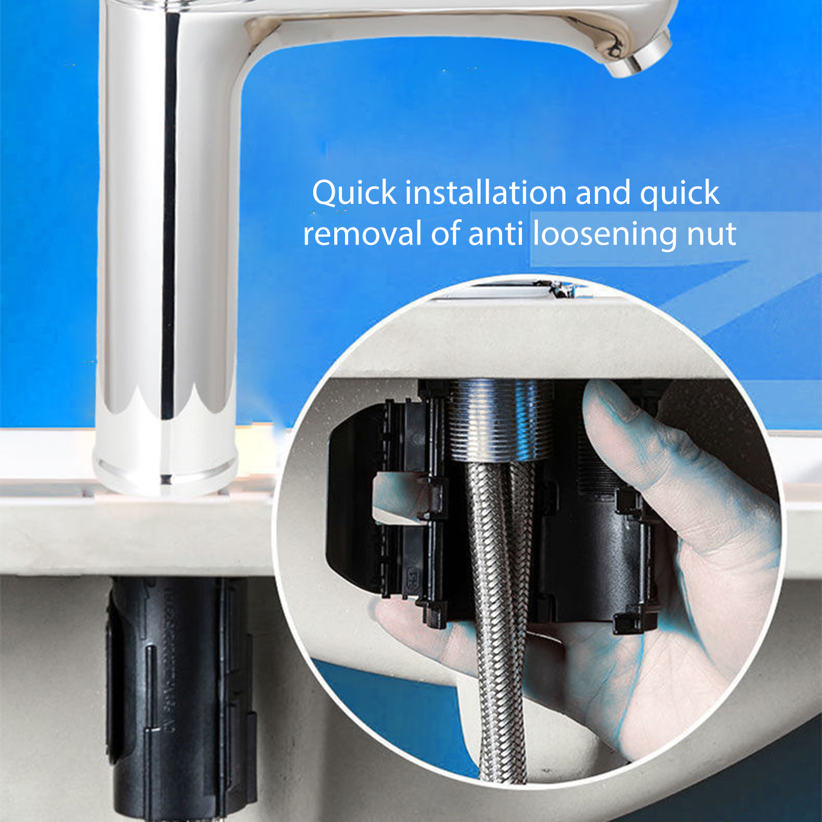 Cold And Hot Faucet Anti Loosening Nut Retainer