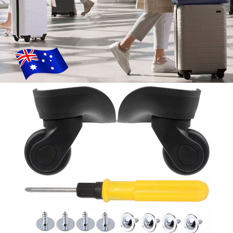One Pair Plastic Replacement Luggage Wheels 360  Swivel Spare Caster Suitcase