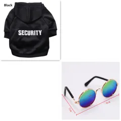 Fleece Cloth With Security Pet Sweater - Black Set - View 1
