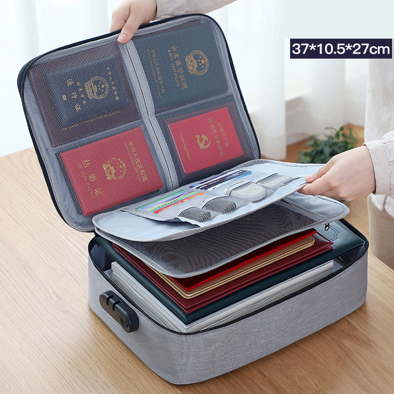 Thickened Document Storage Bag Multi-layer Large-capacity Multi-function Card Bag - Image 4