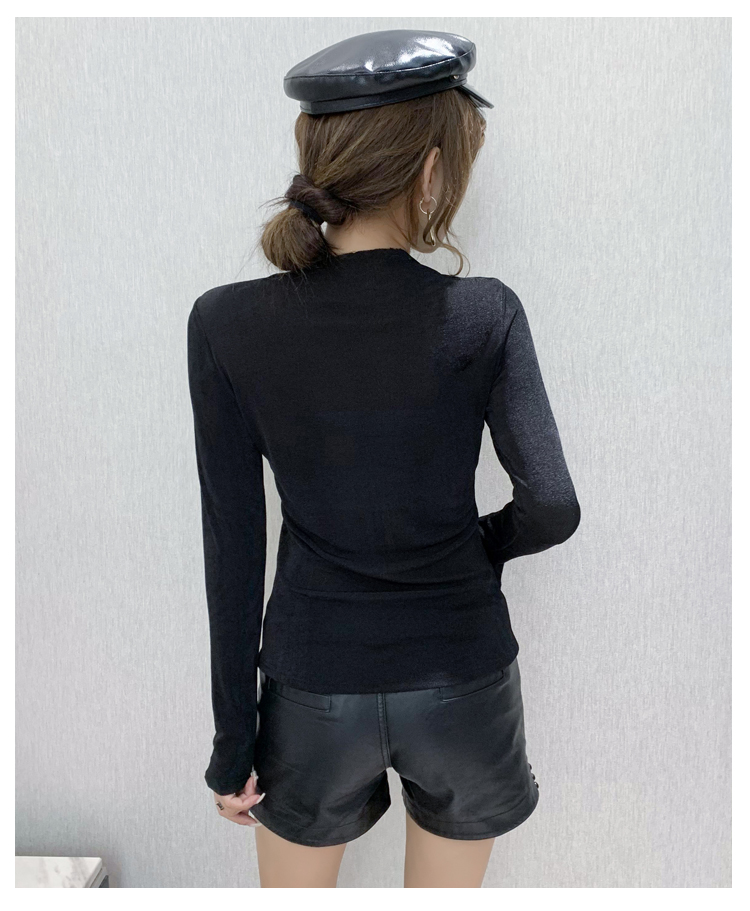 Fashionable New Slim Design Long-sleeved T-shirt Top