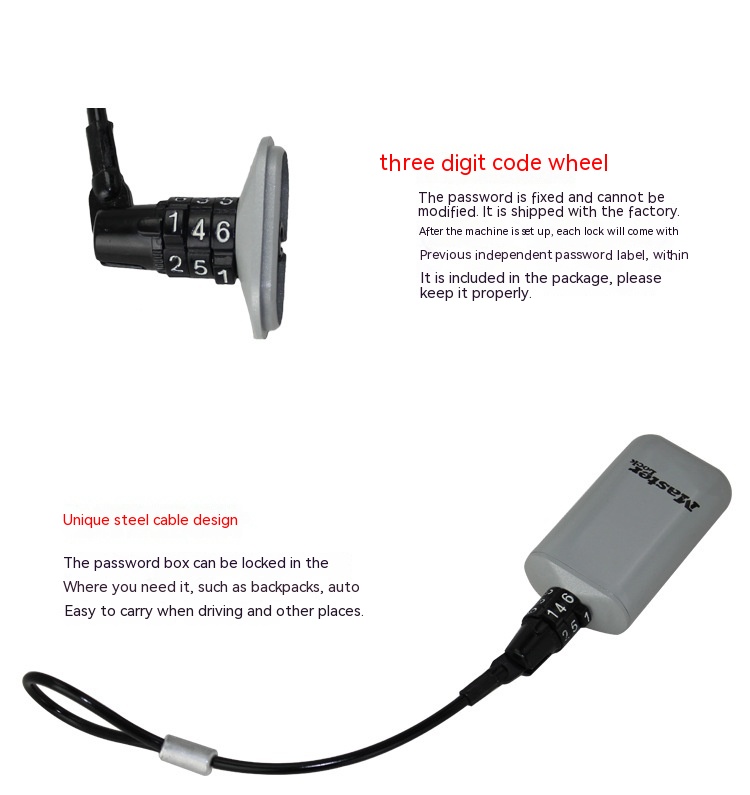 Password Lock Keys' Box Safe Wallet 4