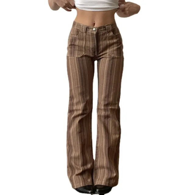Gradient Washed Jeans Retro Women's Clothing Khaki - Shop at LoveMi