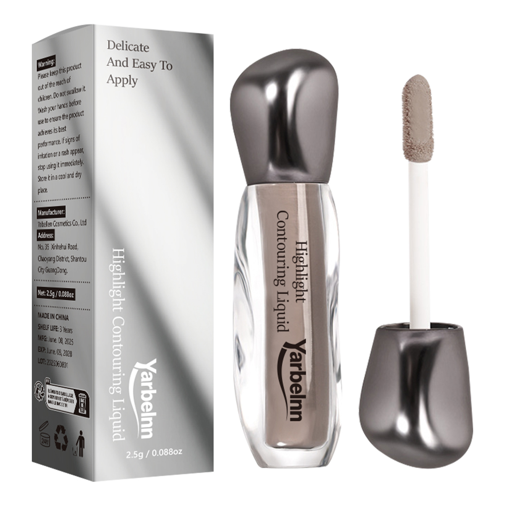 Silky Contour Liquid, Natural Matte Face Shading & Highlighting Makeup, Nose Shadow Definer, Cover Dark Circles, Smudge Resistant Beginner Friendly Cosmetics, 2.5g