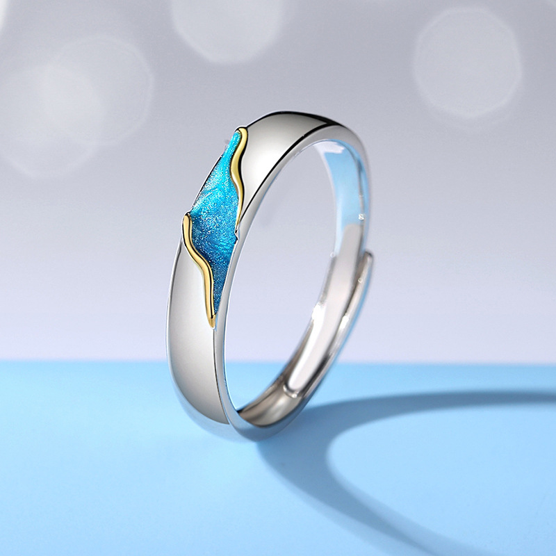 Title 6, The Other Shore Starry Sky Couple S925 Sterling...