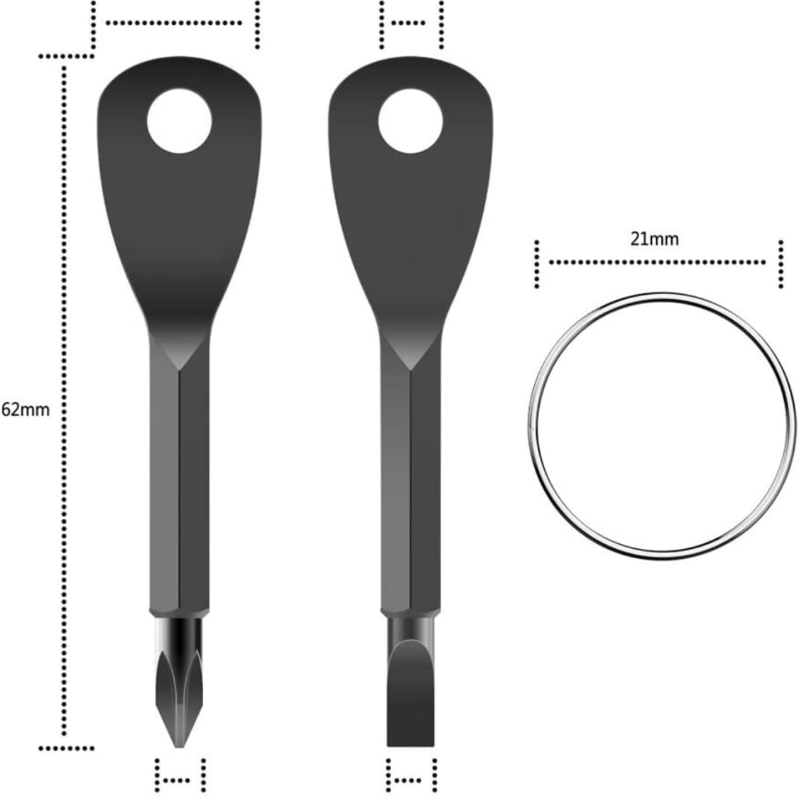 Mini Phillips Flathead Screwdriver Keychain