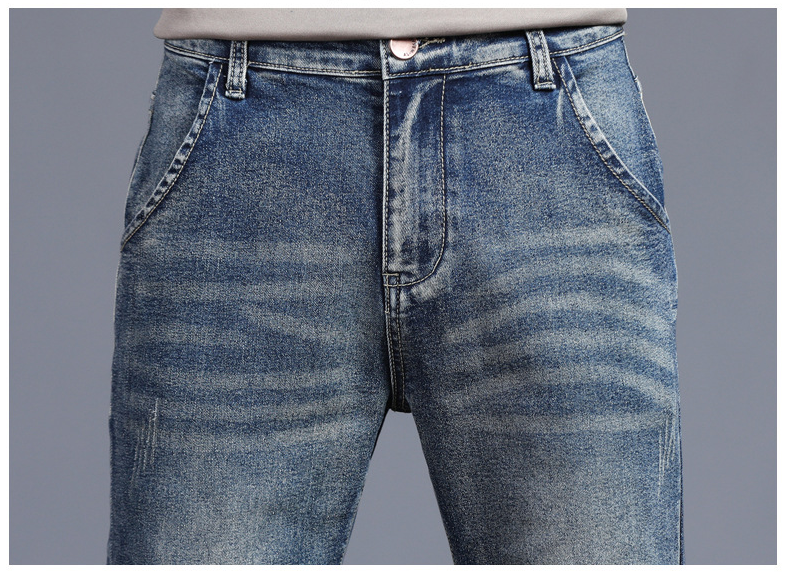 Title 2, Heren jeans gewassen, slim straight stretch voo...